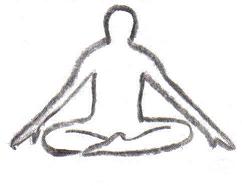 Yoga breathing techniques in the lotus position
